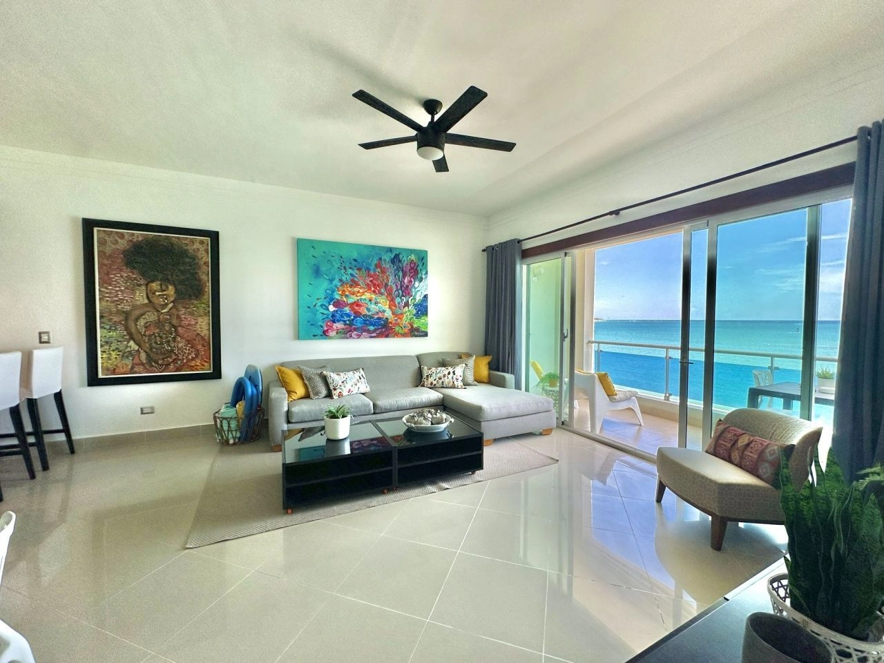 Apartments in the center of Cabarete in a modern oceanfront complex, Dominican Republic