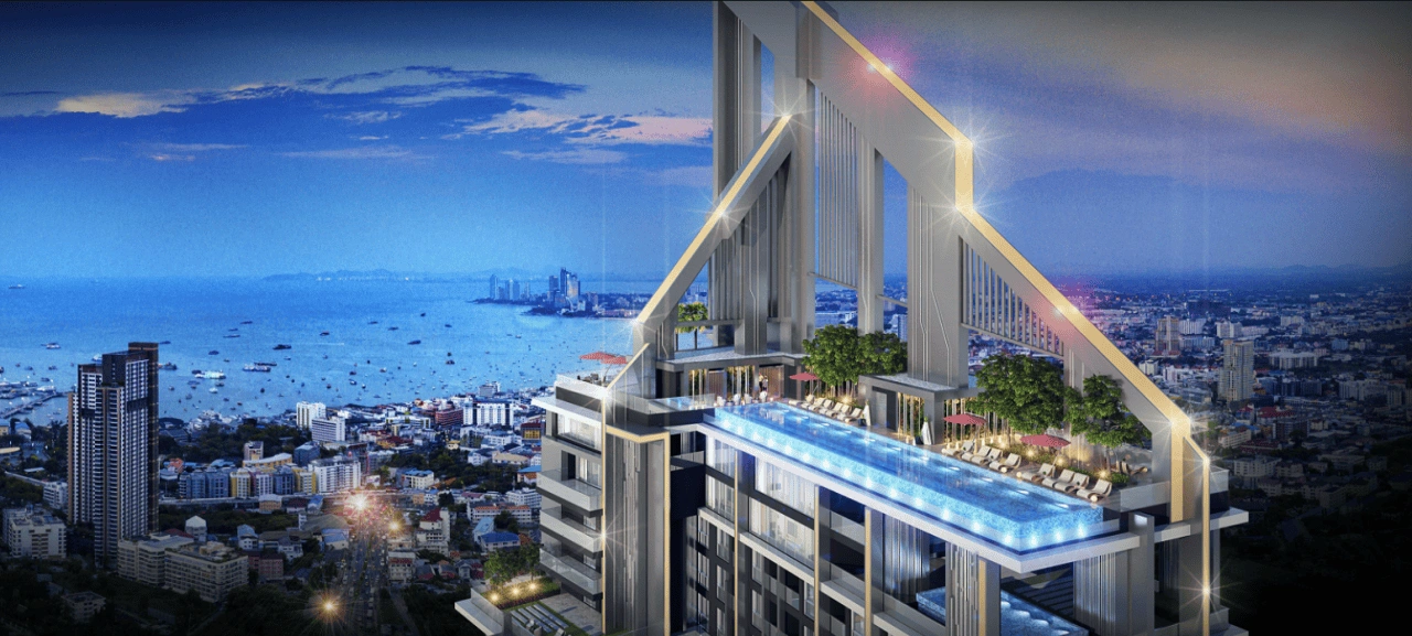 Cozy 1+1 apartment in a skyscraper in Pattaya