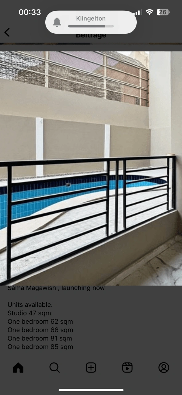 Studio in der ruhigen Gegend Magawish in Hurghada, Ägypten