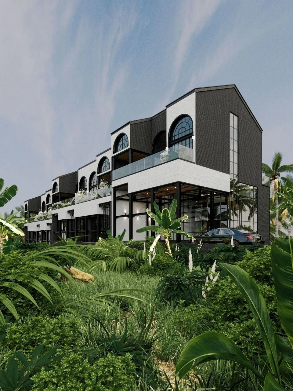 Apartments in a new complex in the center of Changu in Bali