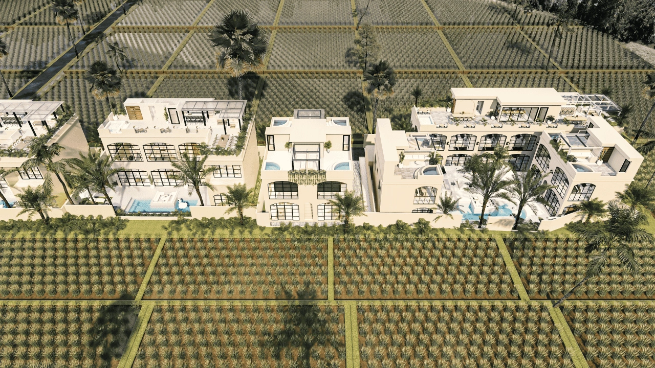 Villa overlooking rice fields in the center of Seseh, Bali