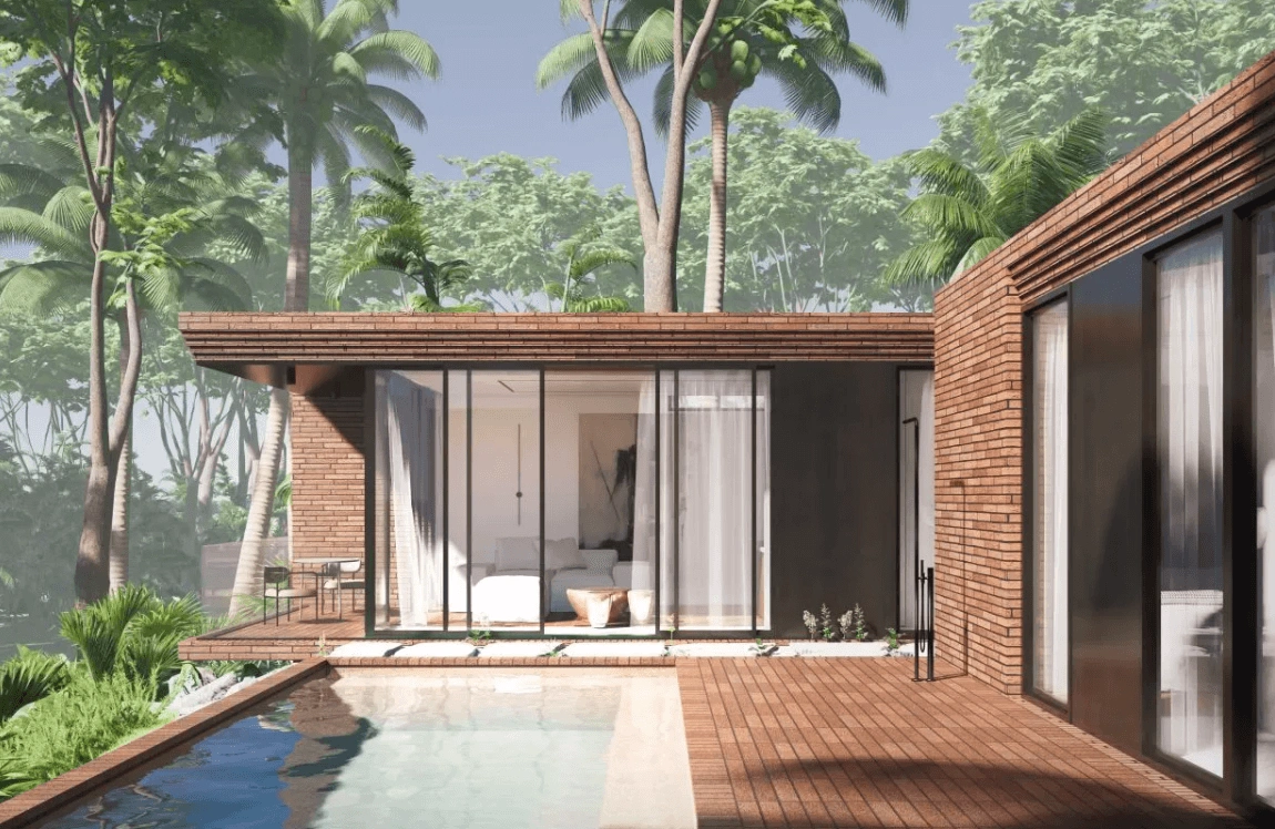 Detached house in gated complex of Ubud, Bali
