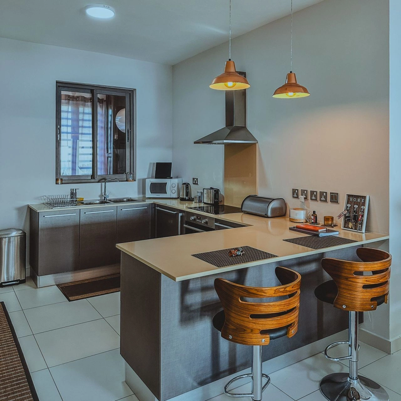 モーリシャス・タマラン:3つのテラスとオーシャンビュー付きアパートメント