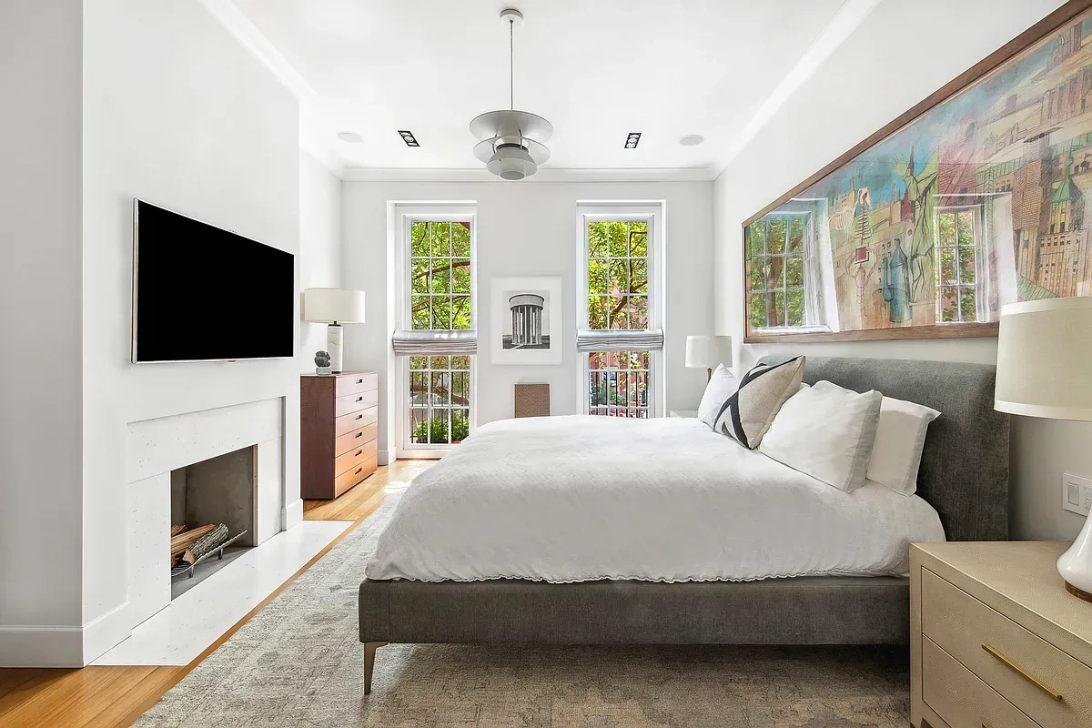 미국 뉴욕 유서 깊은 지역의 모던 마감 타운하우스