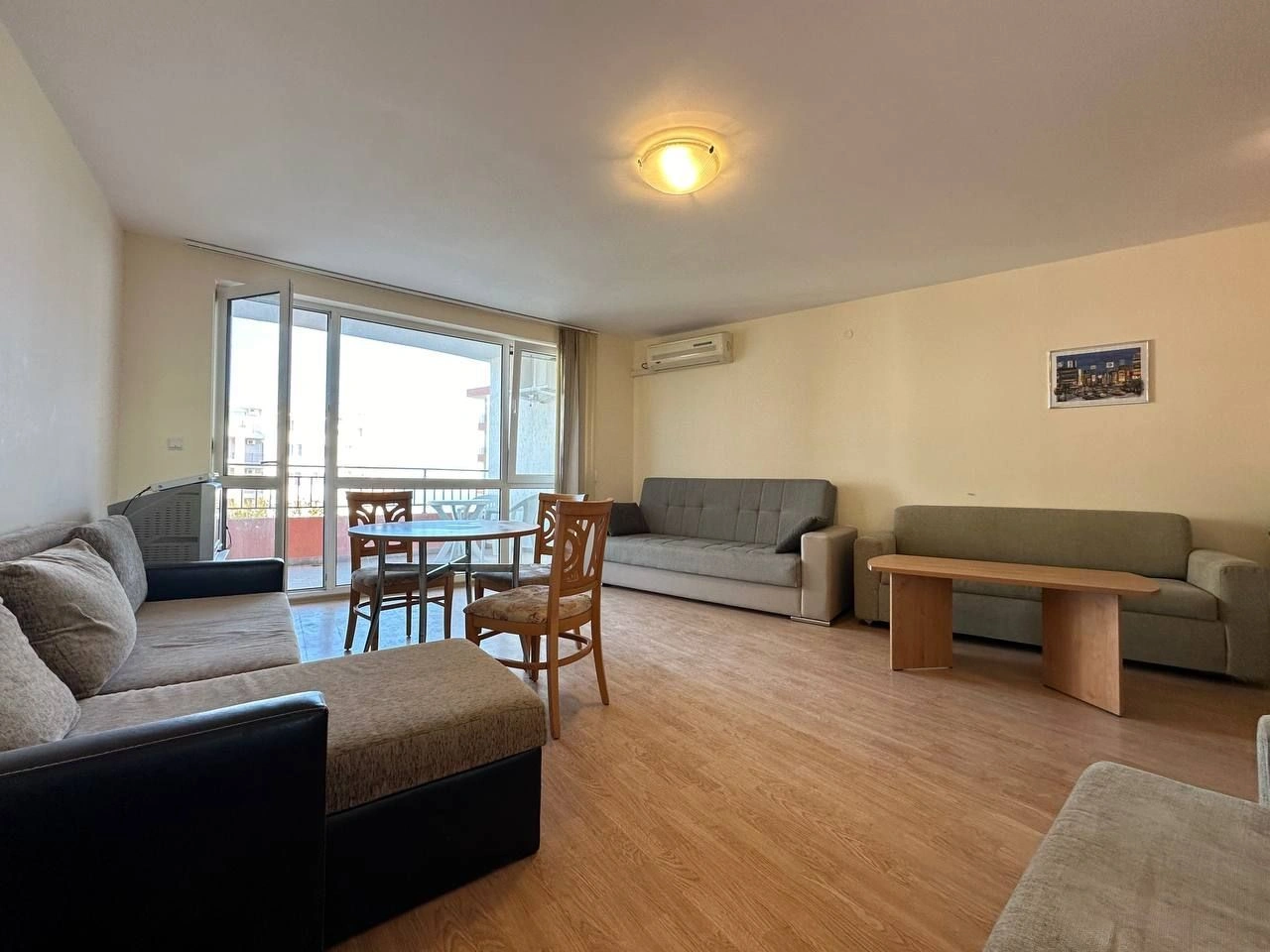 Apartment with a spacious terrace 50 meters from the sea in Ravda, Bulgaria