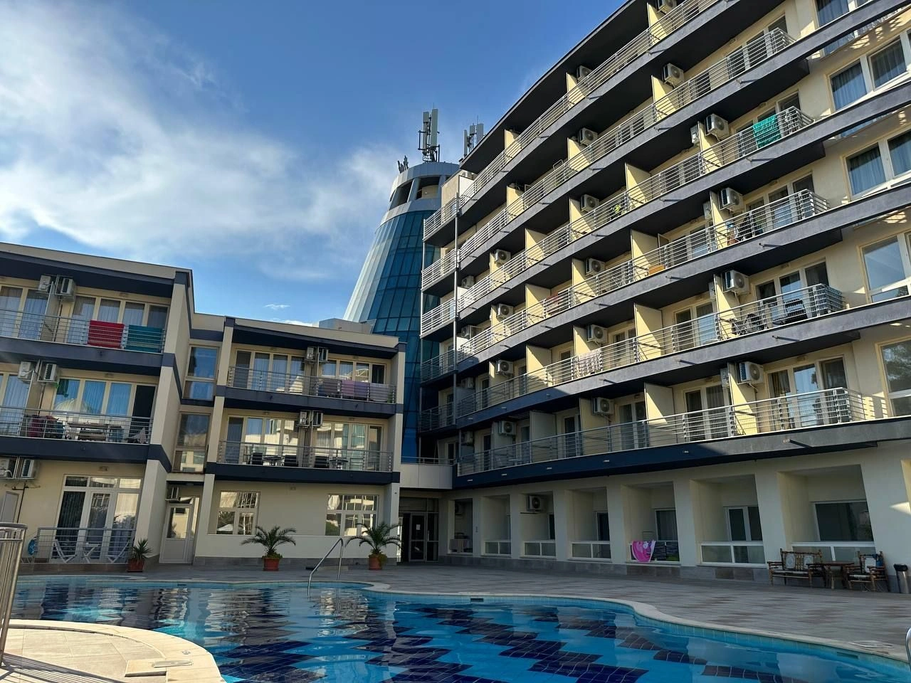 استودیو با استخر و رستوران در ساحل آفتابی، بلغارستان