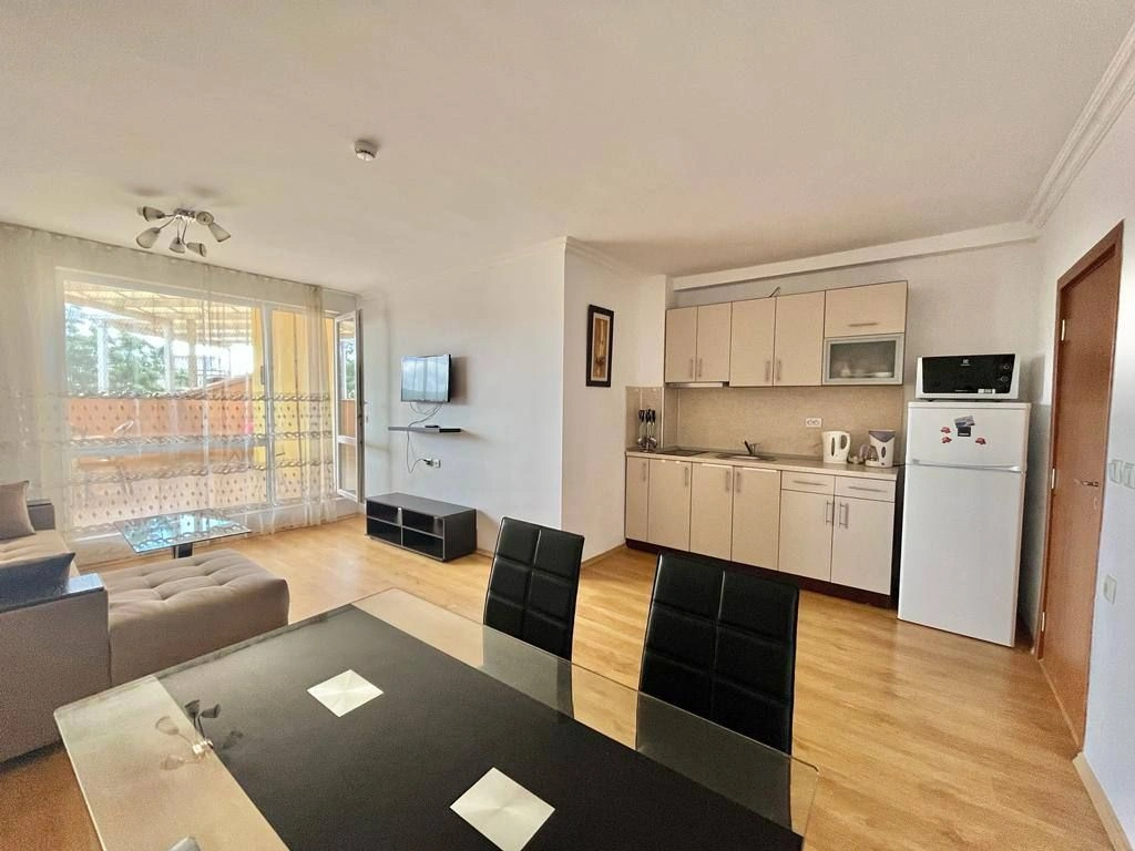 Apartment with furniture and appliances in a modern complex on Sunny Beach, Bulgaria