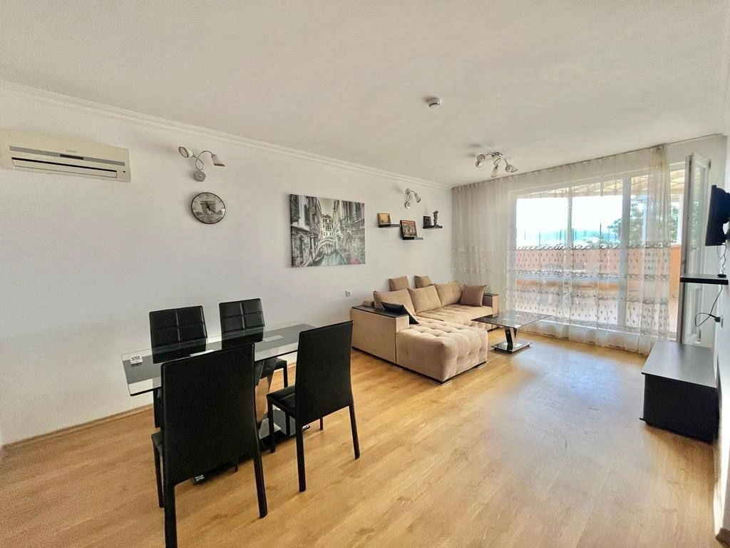 Apartment with furniture and appliances in a modern complex on Sunny Beach, Bulgaria