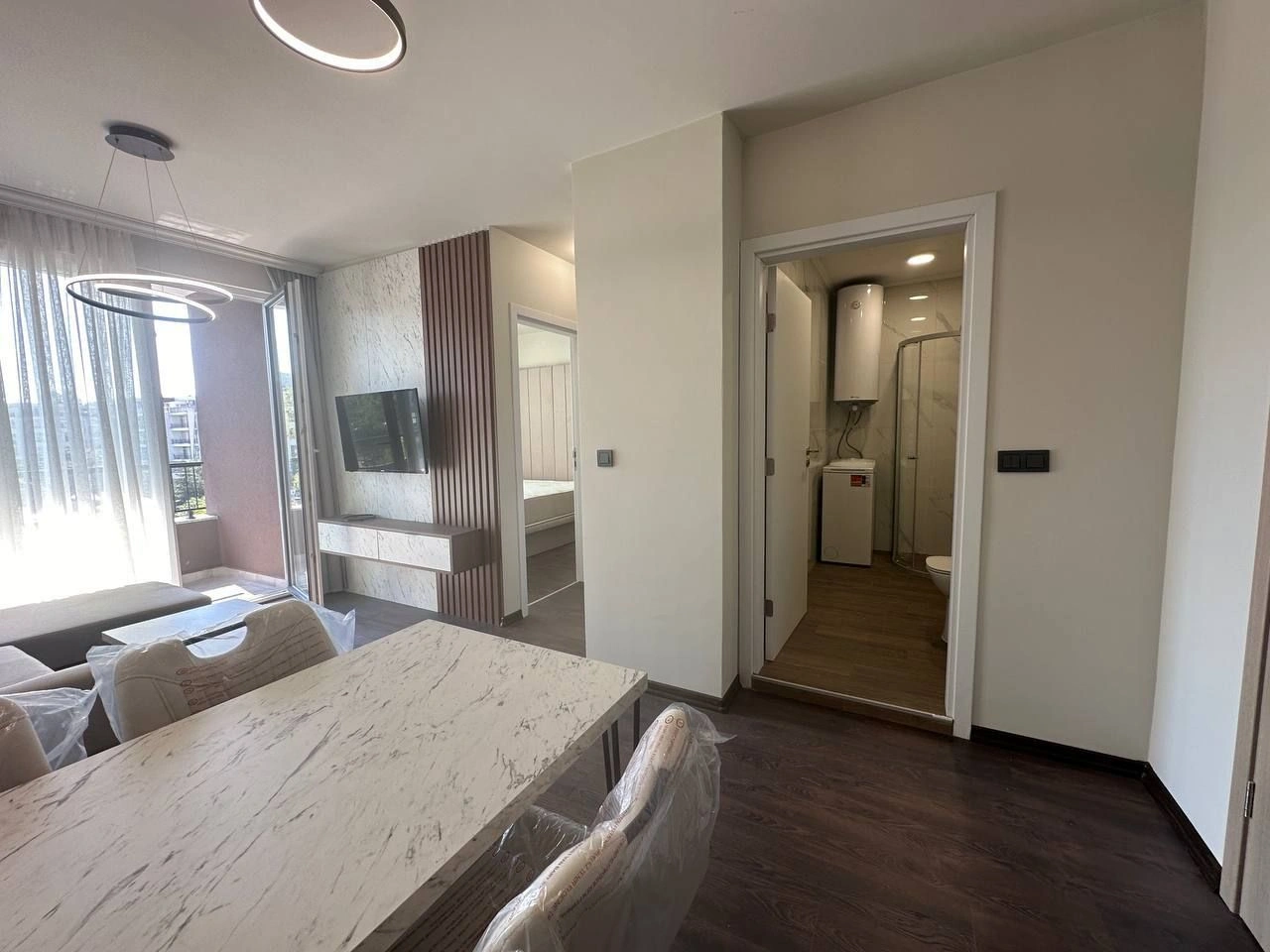 Two-room apartment with a spacious terrace on Sunny Beach, Bulgaria