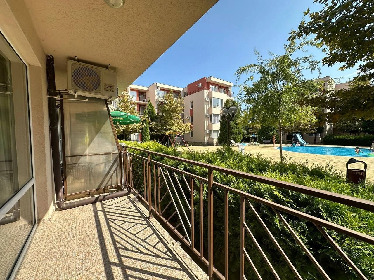 Apartment on Sunny Beach with a view of a well-kept territory, Bulgaria