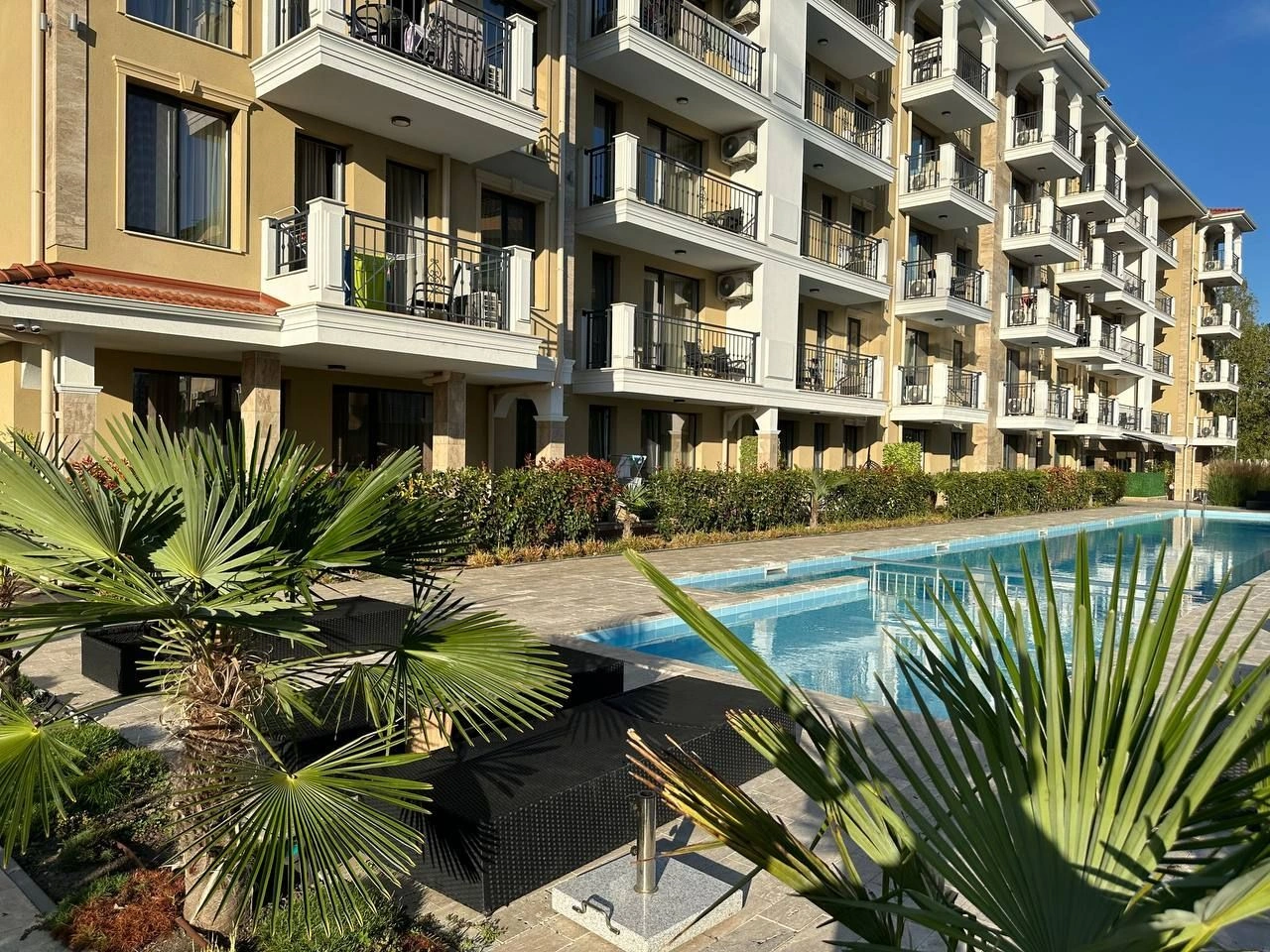 Penthouse with a large terrace in a modern complex on Sunny Beach, Bulgaria