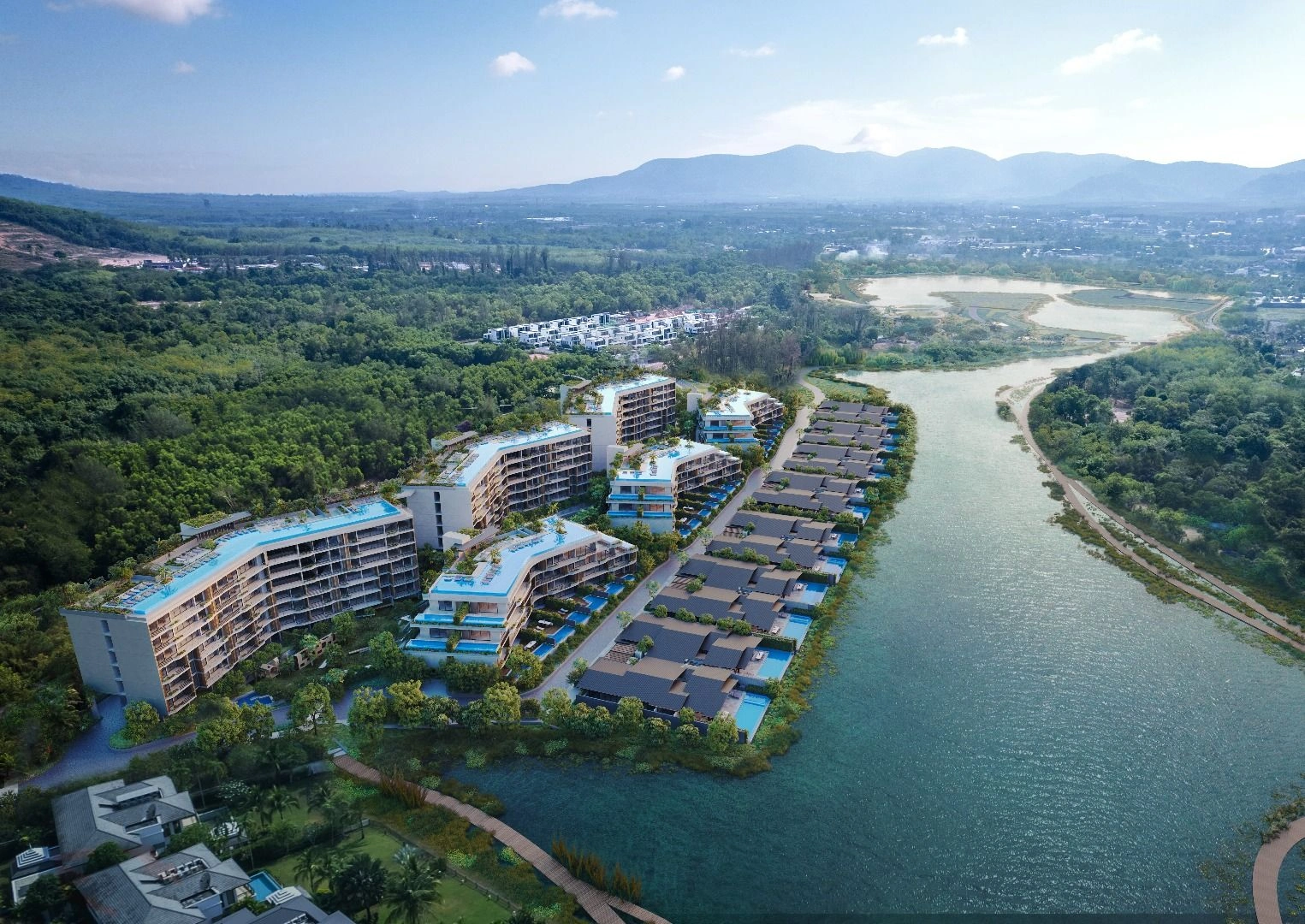 Chic complex on Bang Tao beach Phuket