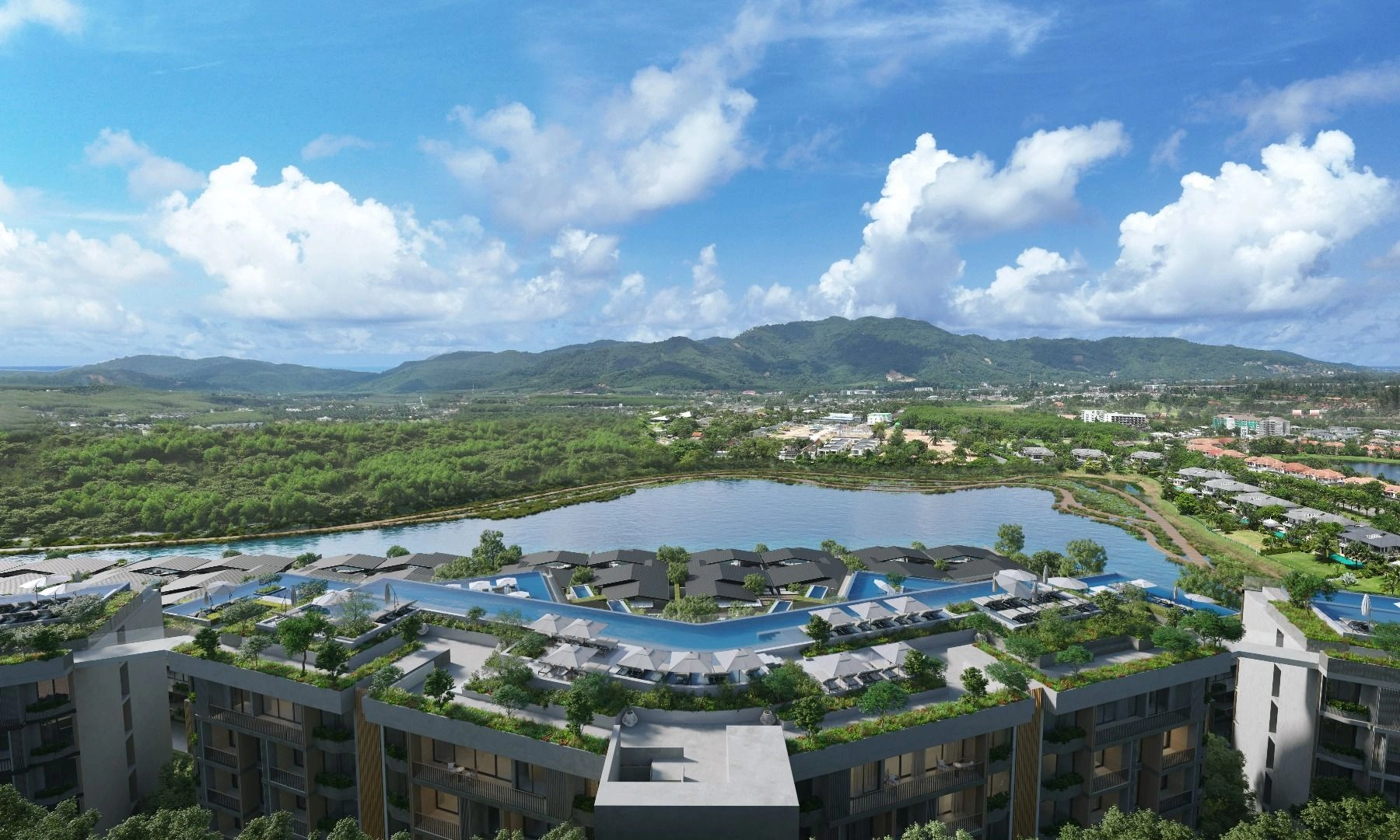Chic complex on Bang Tao beach Phuket