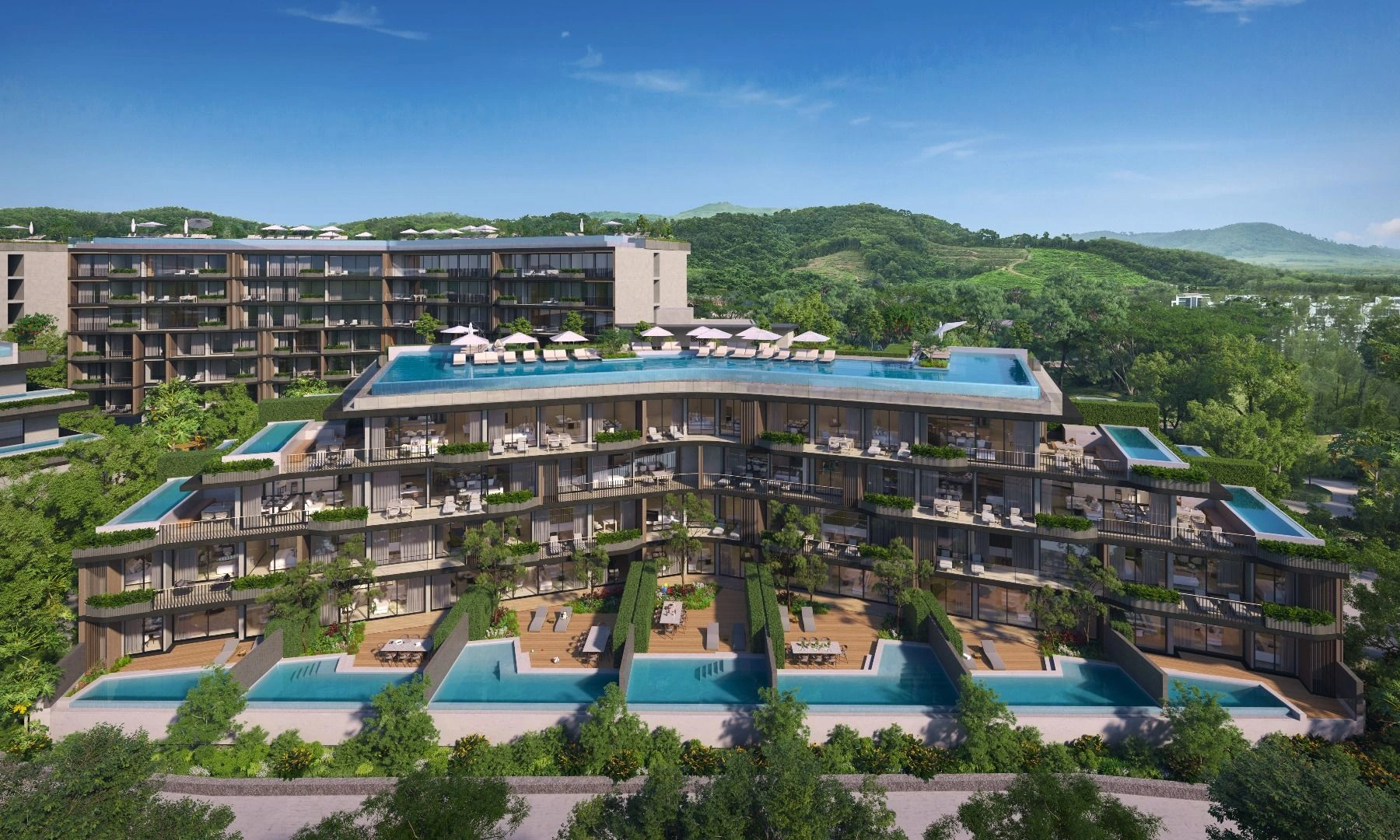 Chic complex on Bang Tao beach Phuket