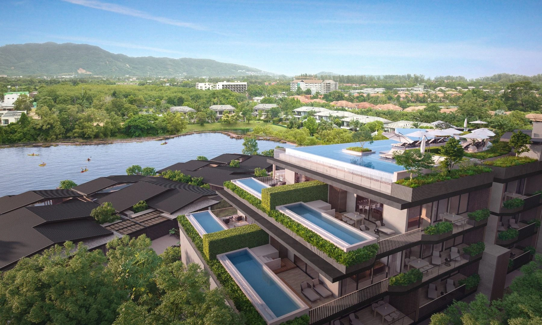 Chic complex on Bang Tao beach Phuket