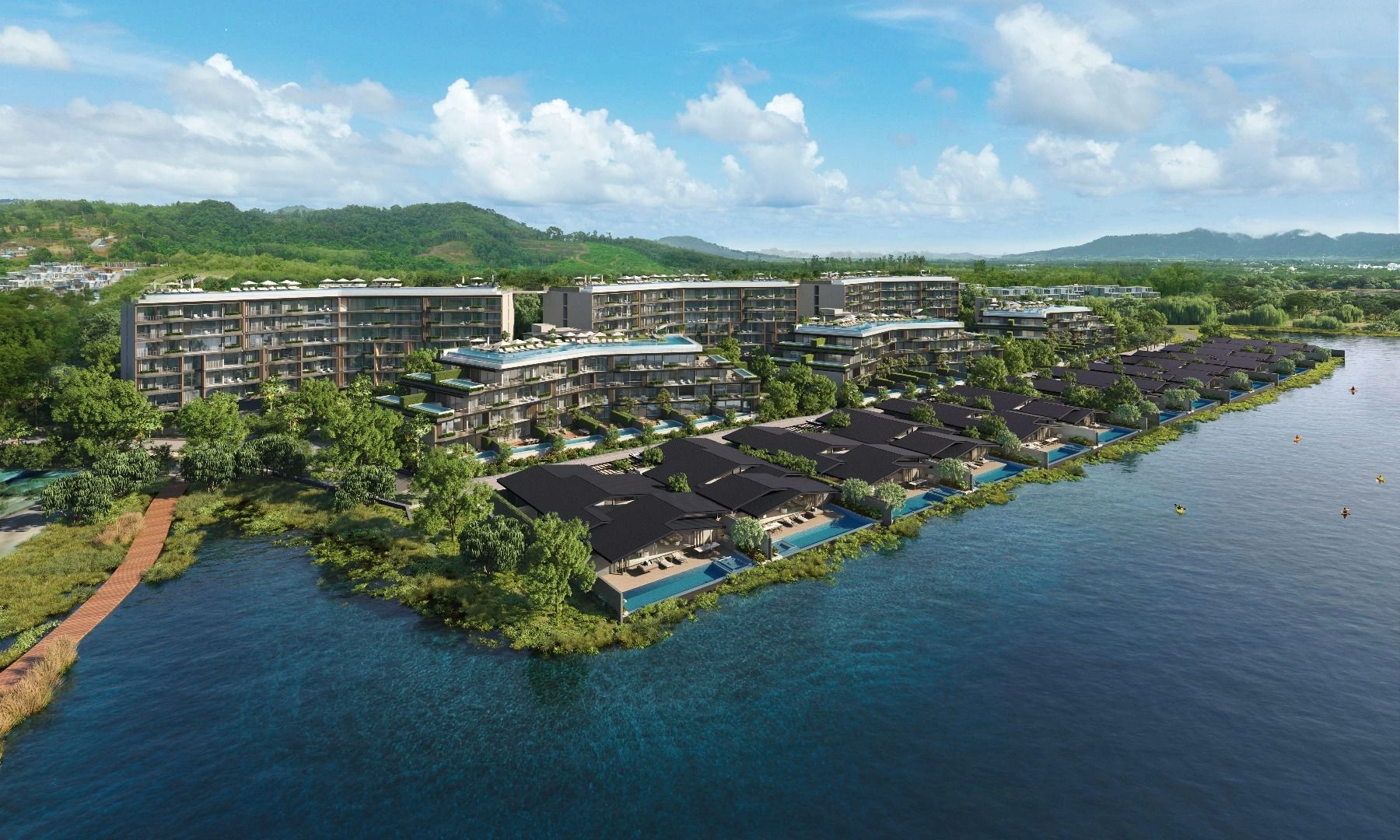 Chic complex on Bang Tao beach Phuket
