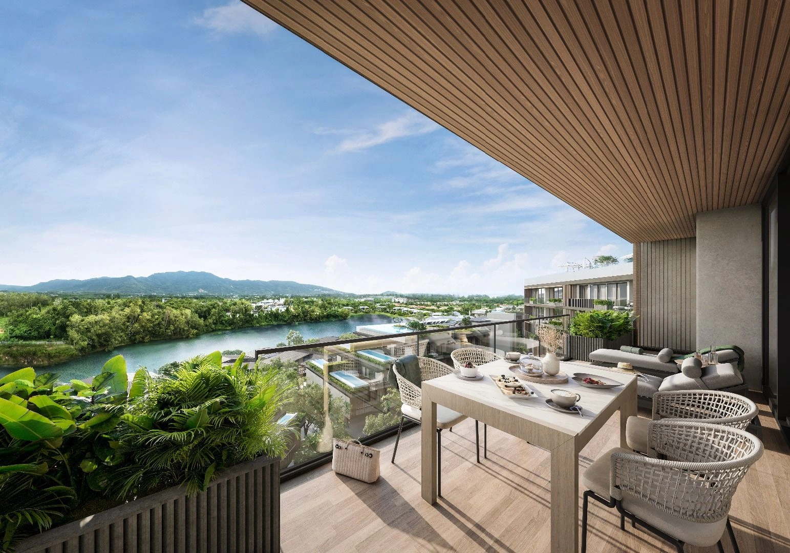 Chic complex on Bang Tao beach Phuket