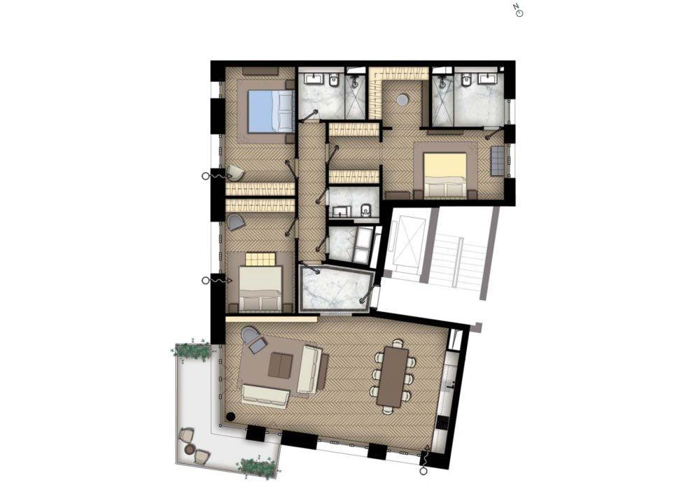 德国柏林现代住宅区的高端公寓