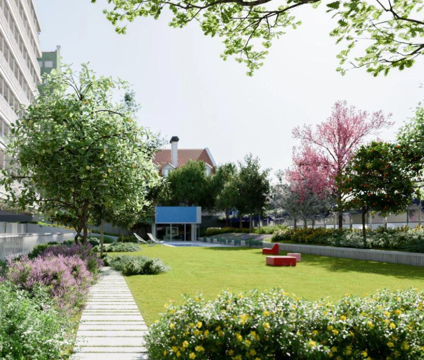 葡萄牙里斯本现代住宅综合体内的公寓