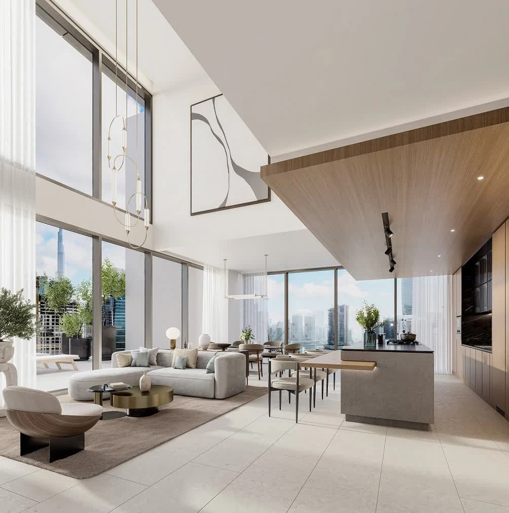 Premium residential complex with a 5-level podium in the Business Bay area