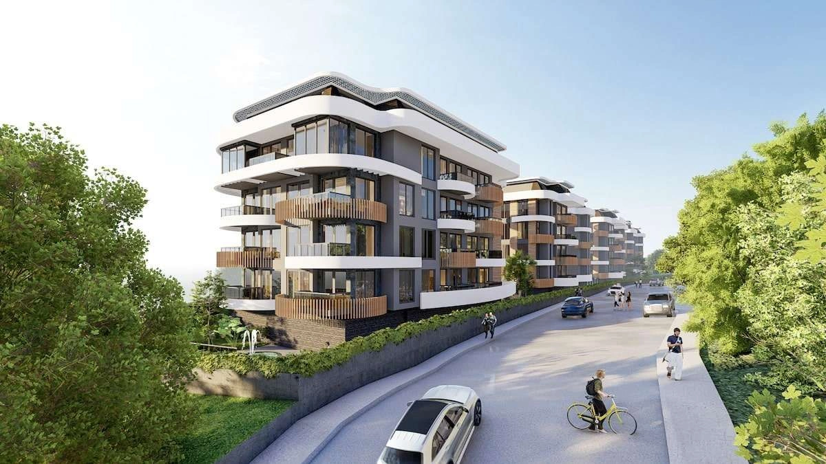 Modern residential complex in Alanya city of Turkey