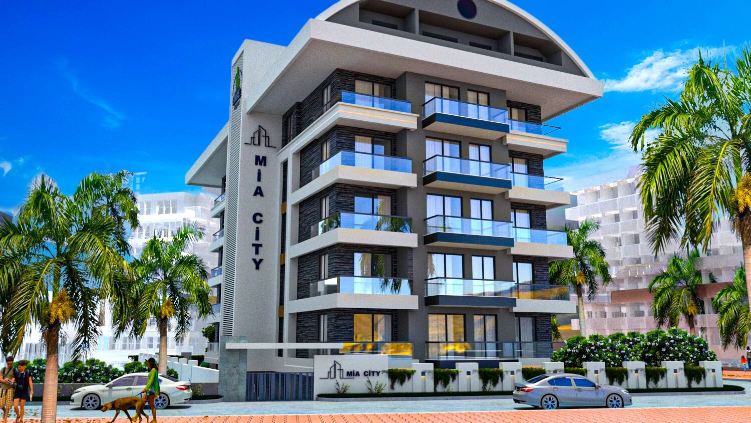 Complexe construit près du centre d'Alanya, Turquie