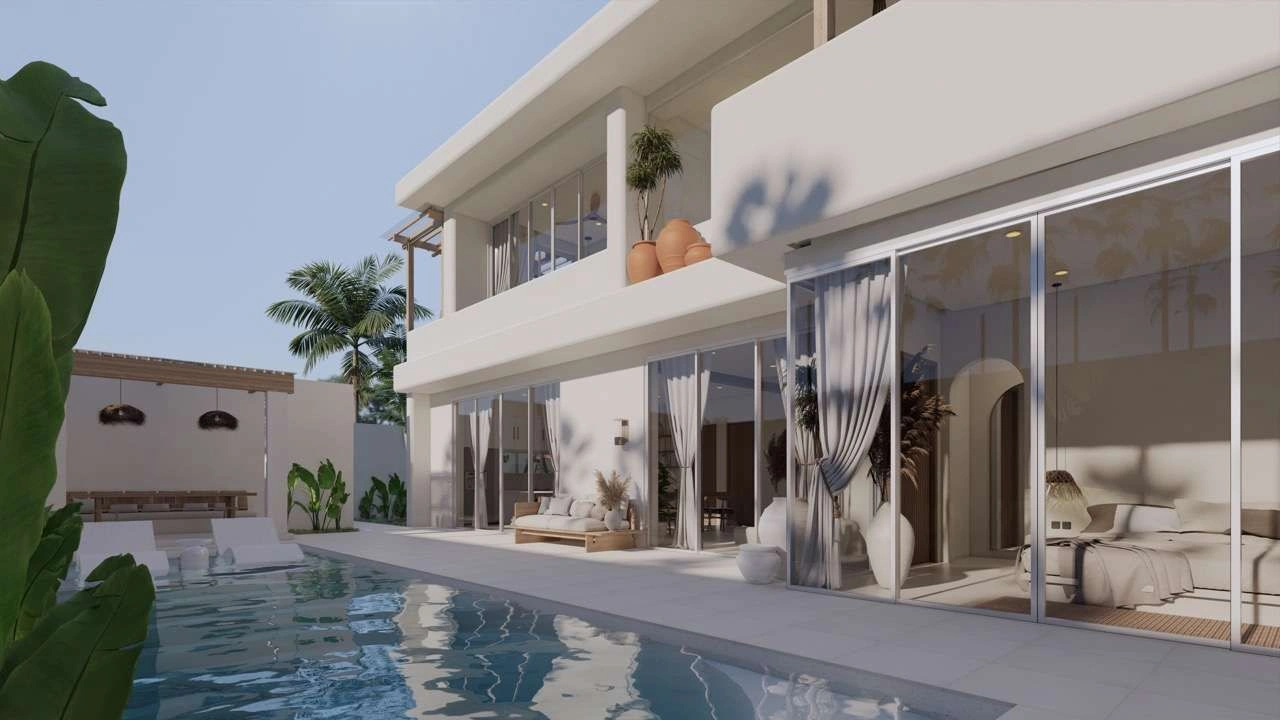 Complex of luxury villas on the island of Bali