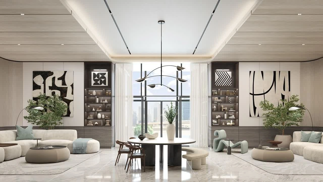 Premium residential complex with a 5-level podium in the Business Bay area