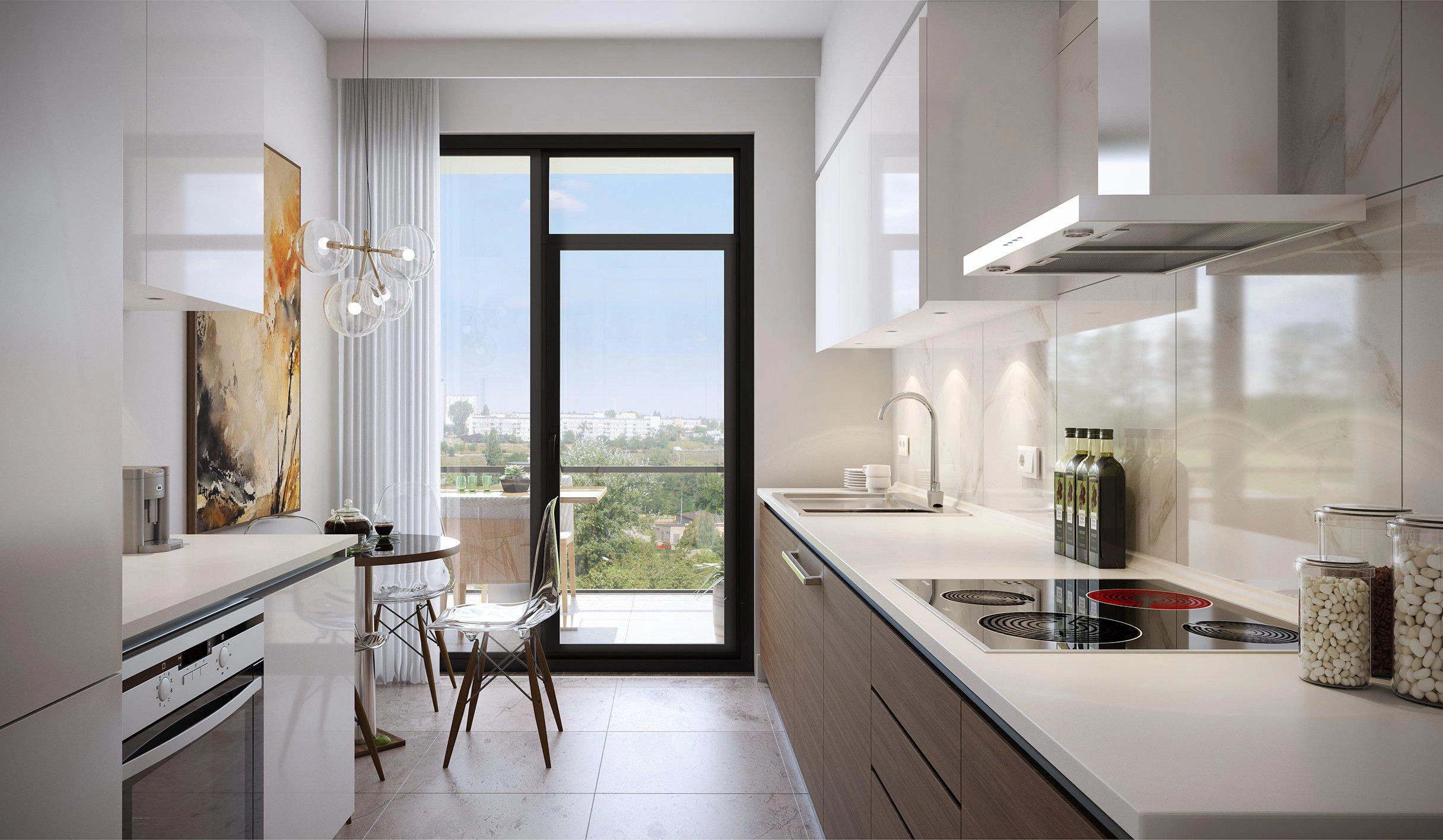 Apartments in a residential complex in Istanbul, Turkey