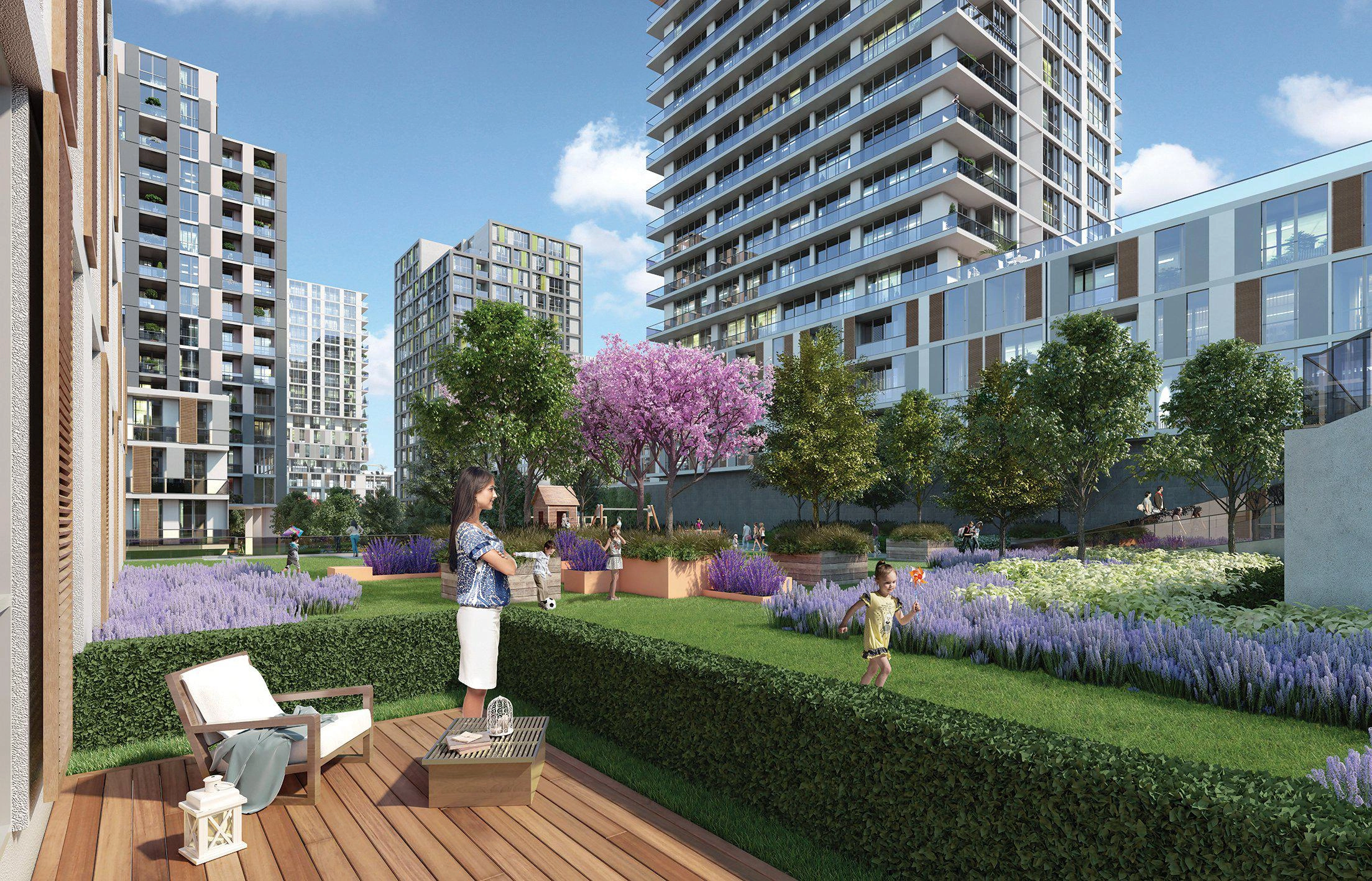 土耳其伊斯坦布尔住宅小区的公寓