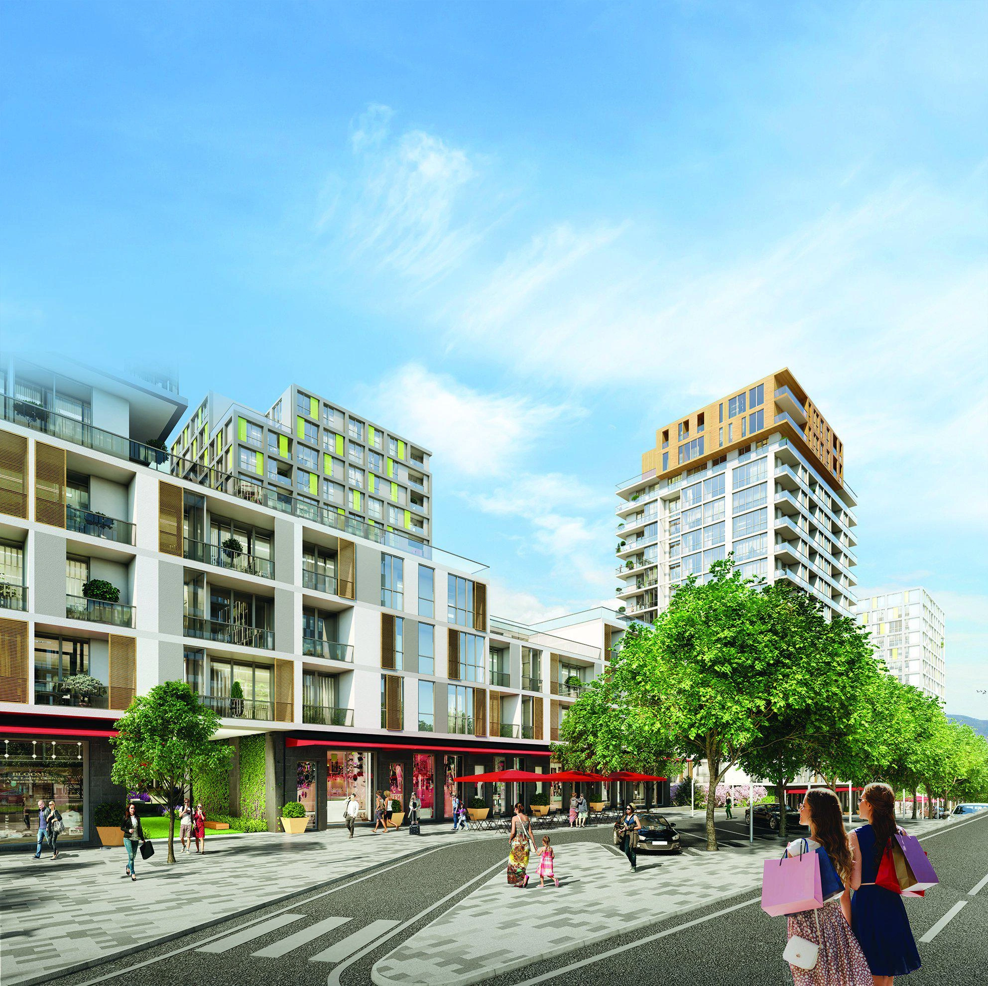 Apartments in a residential complex in Istanbul, Turkey