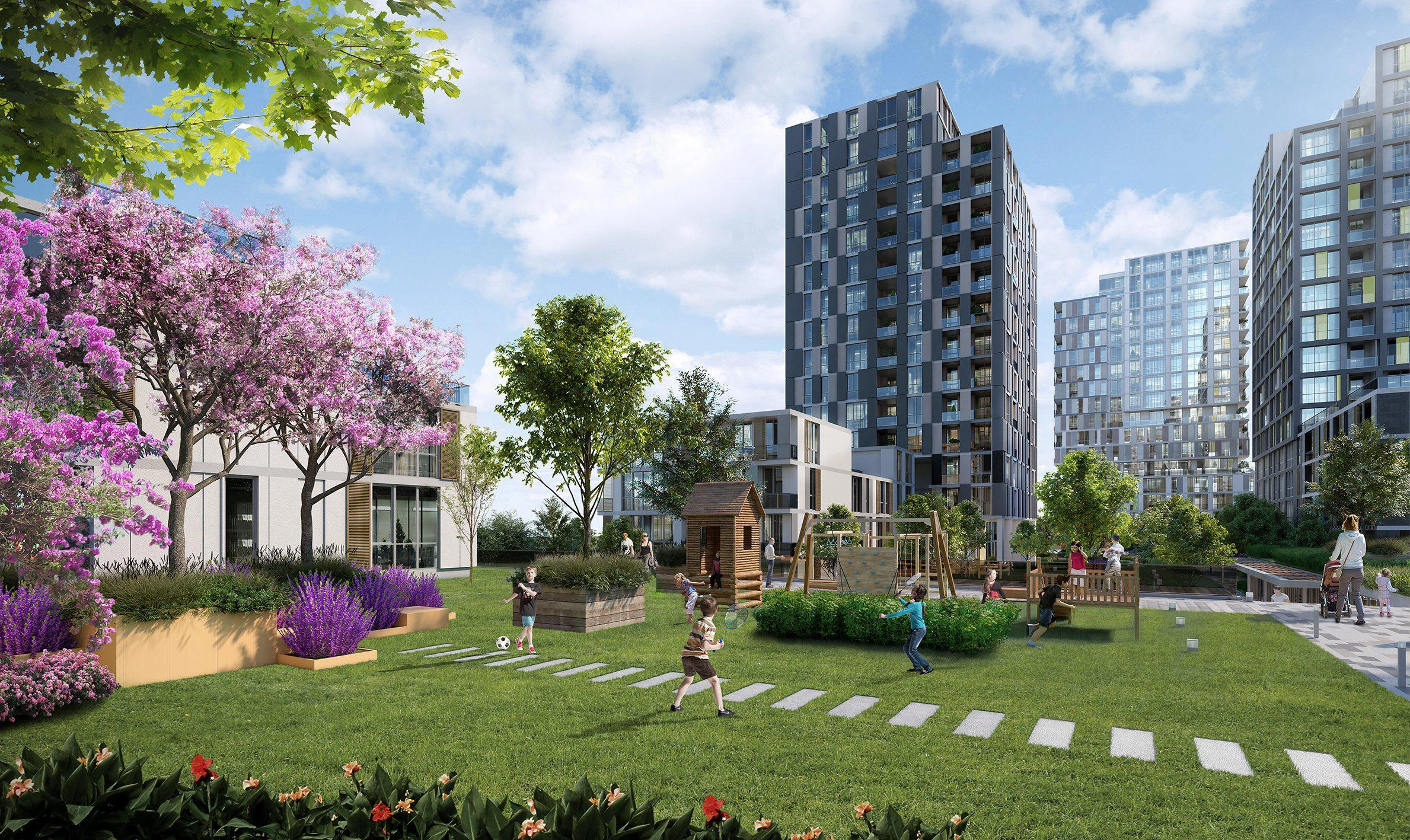 土耳其伊斯坦布尔住宅小区的公寓