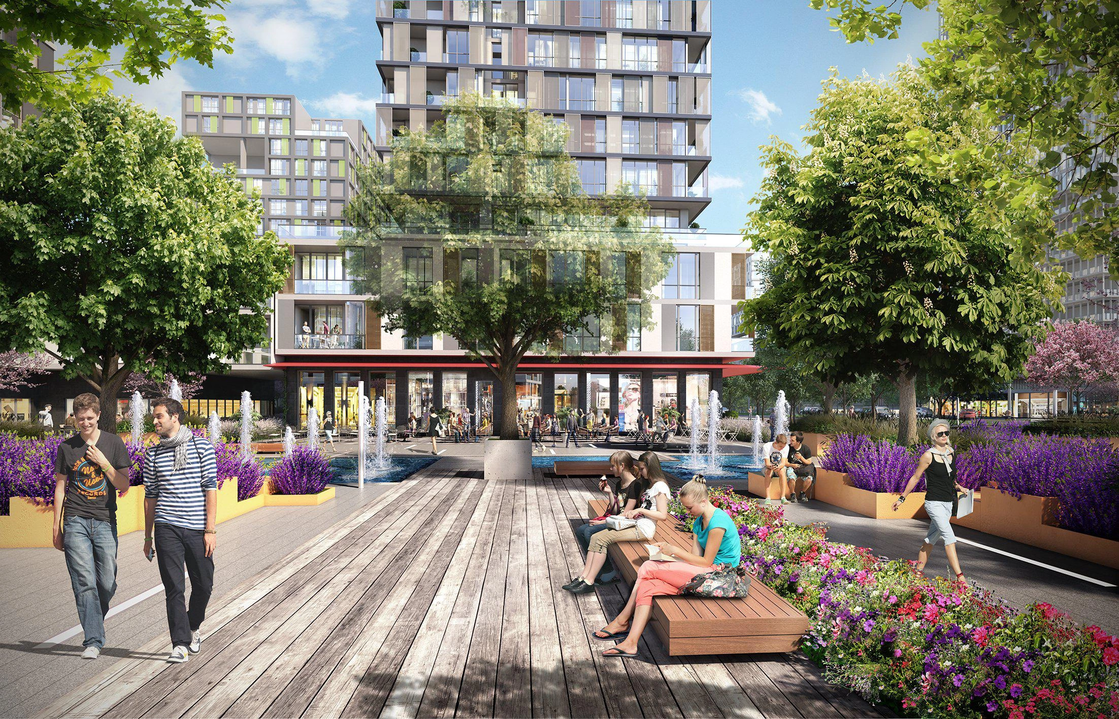 Apartments in a residential complex in Istanbul, Turkey