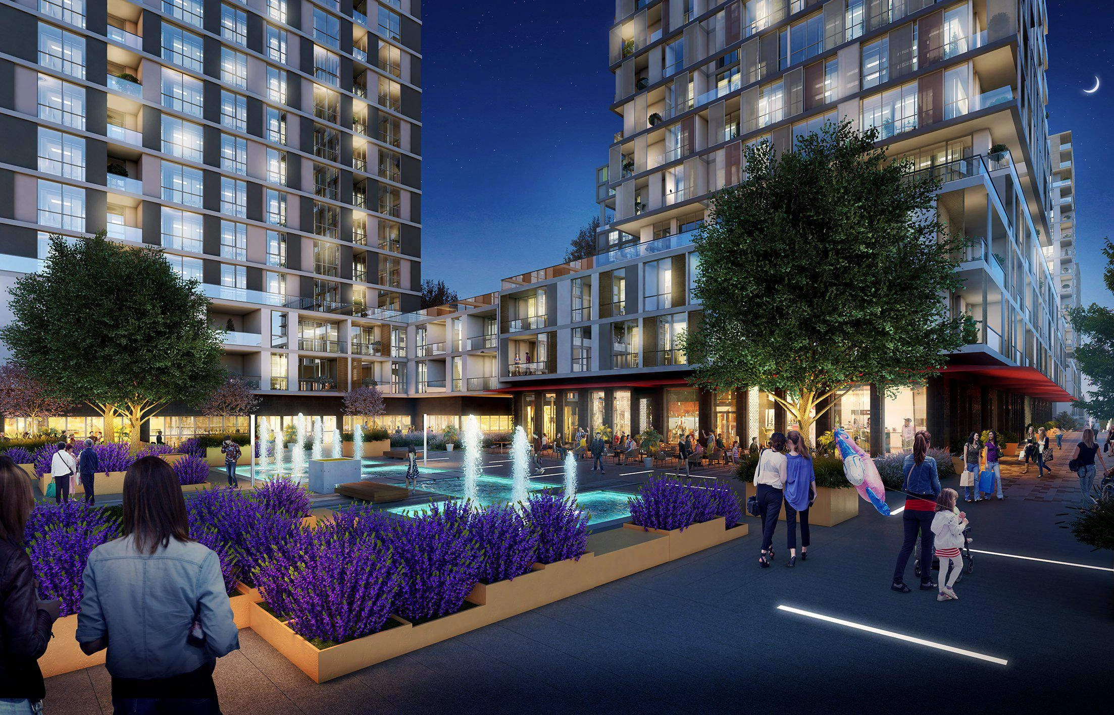 Apartments in a residential complex in Istanbul, Turkey