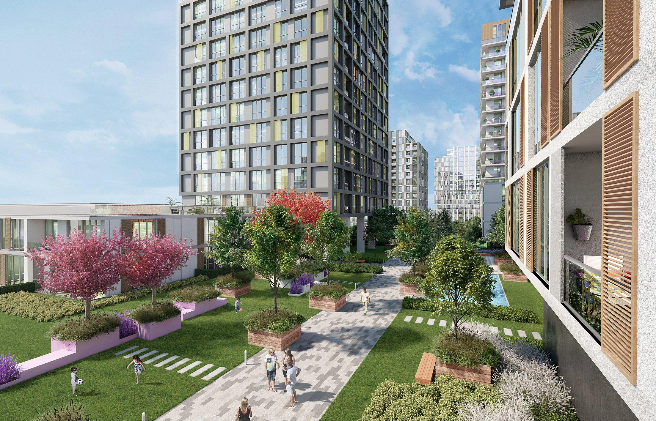 土耳其伊斯坦布尔住宅小区的公寓