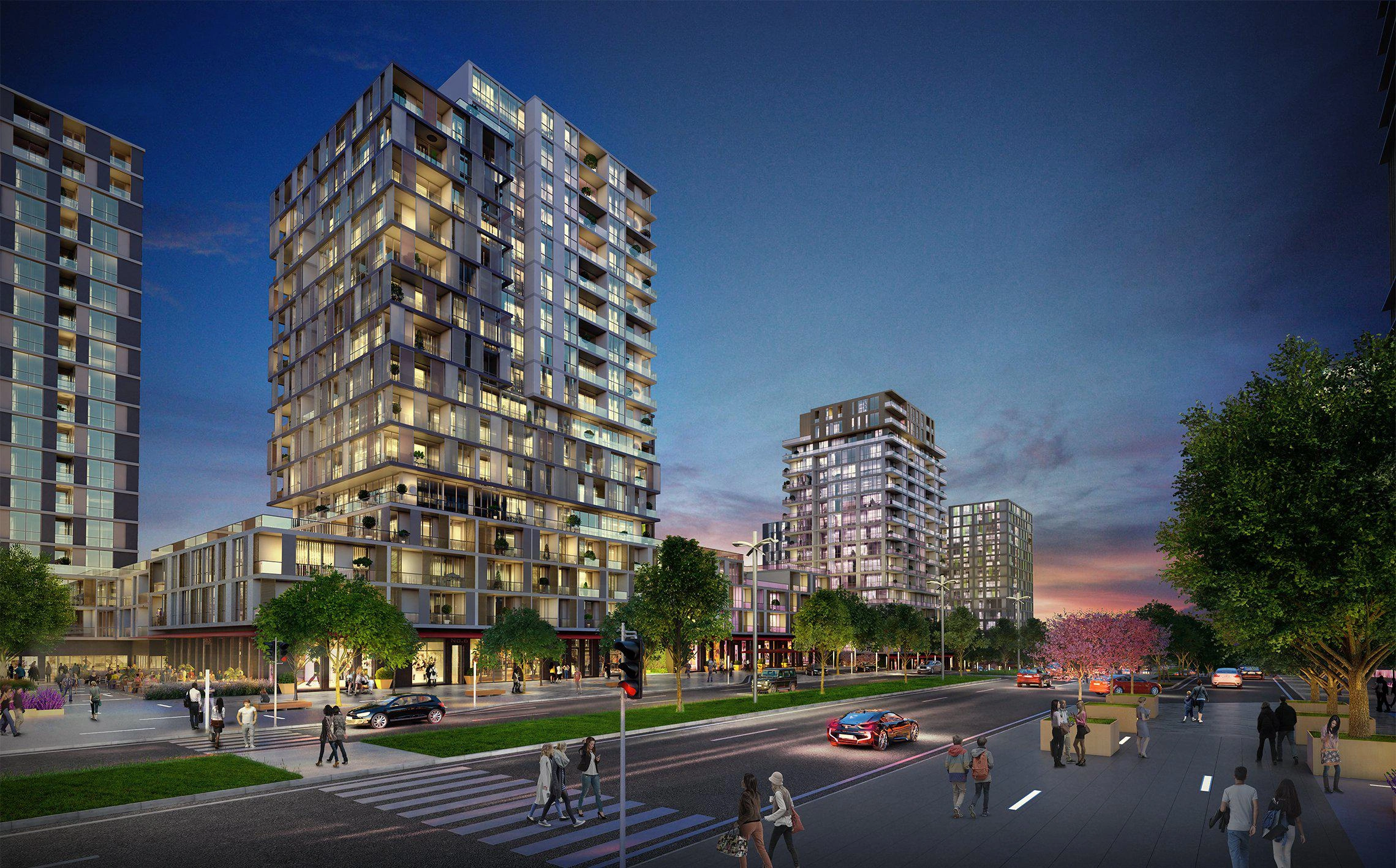 Apartments in a residential complex in Istanbul, Turkey