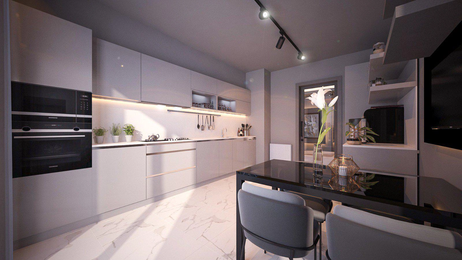 Apartments in a modern residential complex in Istanbul, Turkey