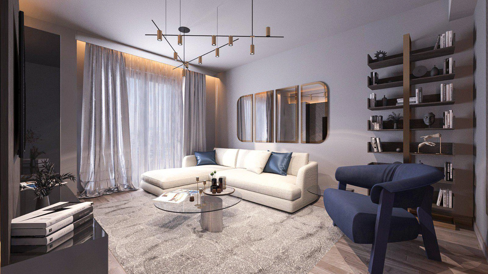 Apartments in a modern residential complex in Istanbul, Turkey