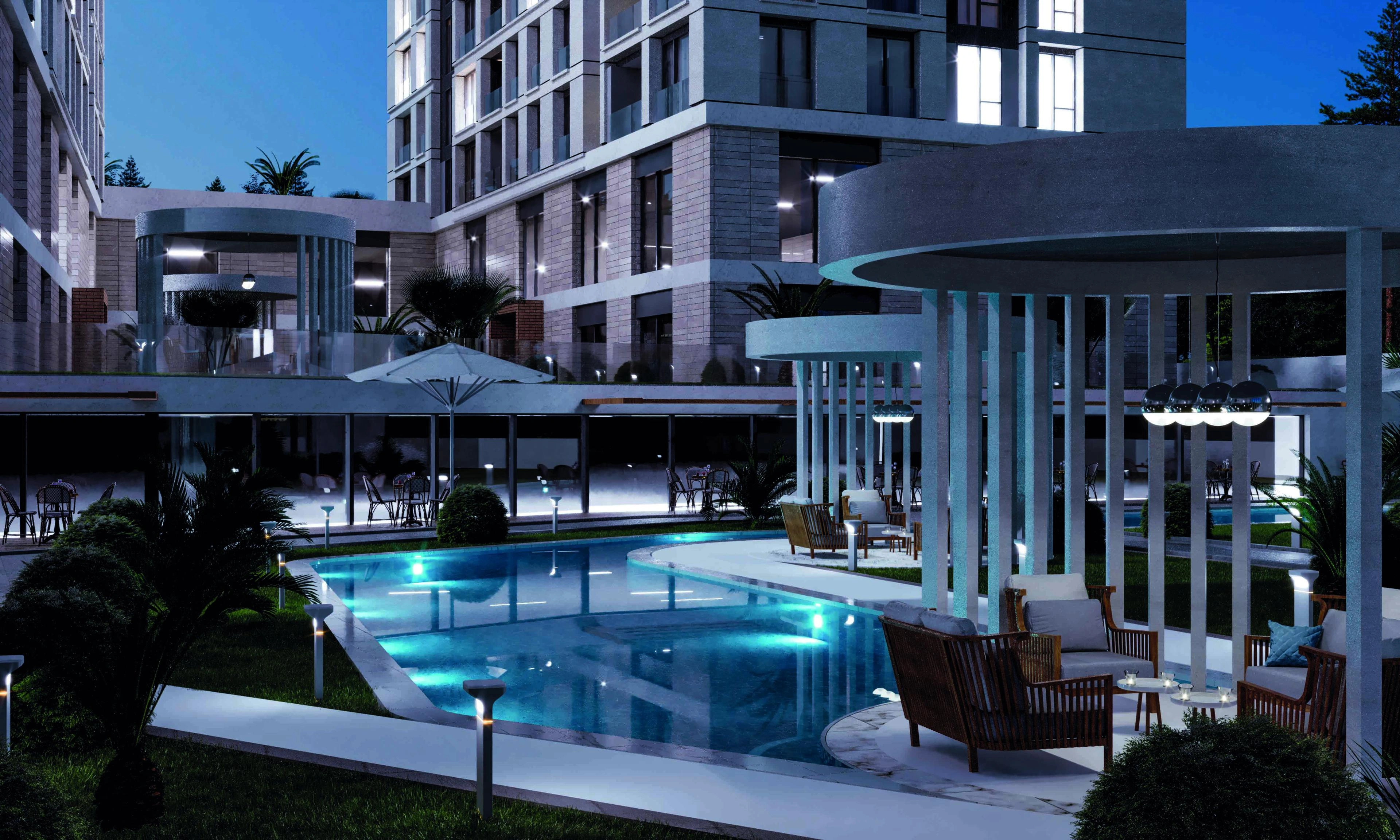 Apartments in a residential complex in Istanbul, Turkiye