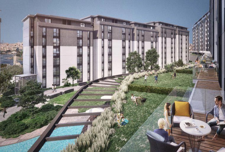 Apartments in a residential complex in Eyup Sultan, Istanbul, Turkiye