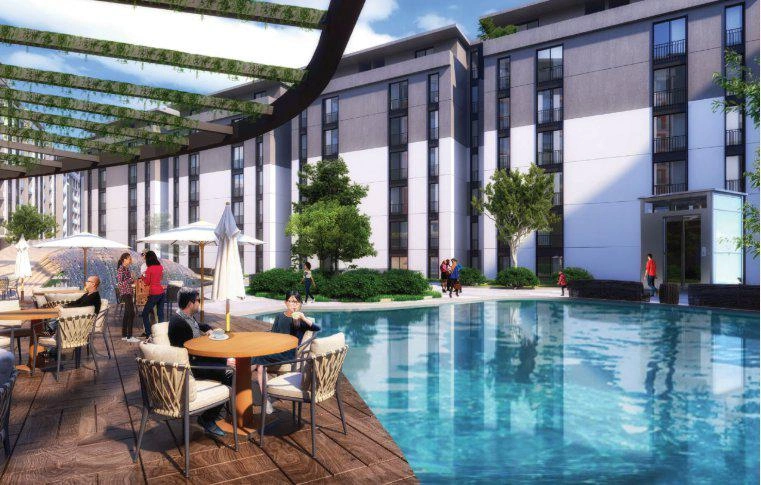 Apartments in a residential complex in Eyup Sultan, Istanbul, Turkiye