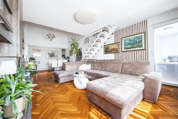 Spacious duplex apartment 129 m2 in prestigious area of Zagreb, Croatia