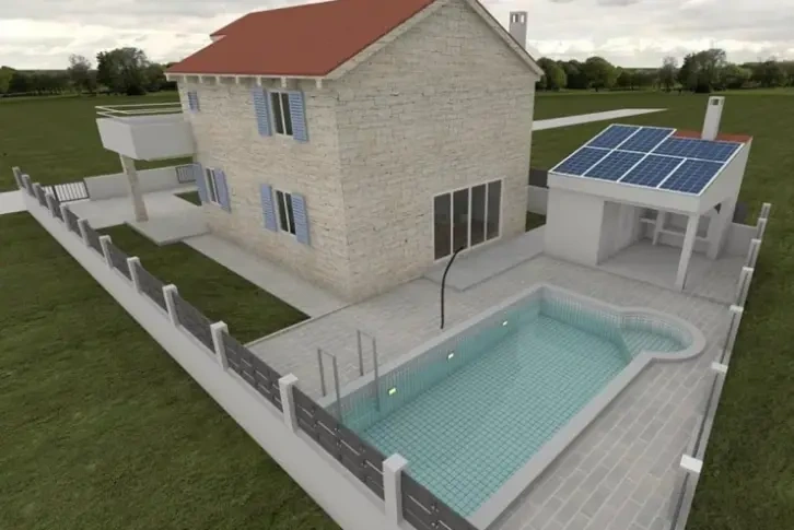 Villa in Zadar in a quiet area of Virshi, Croatia