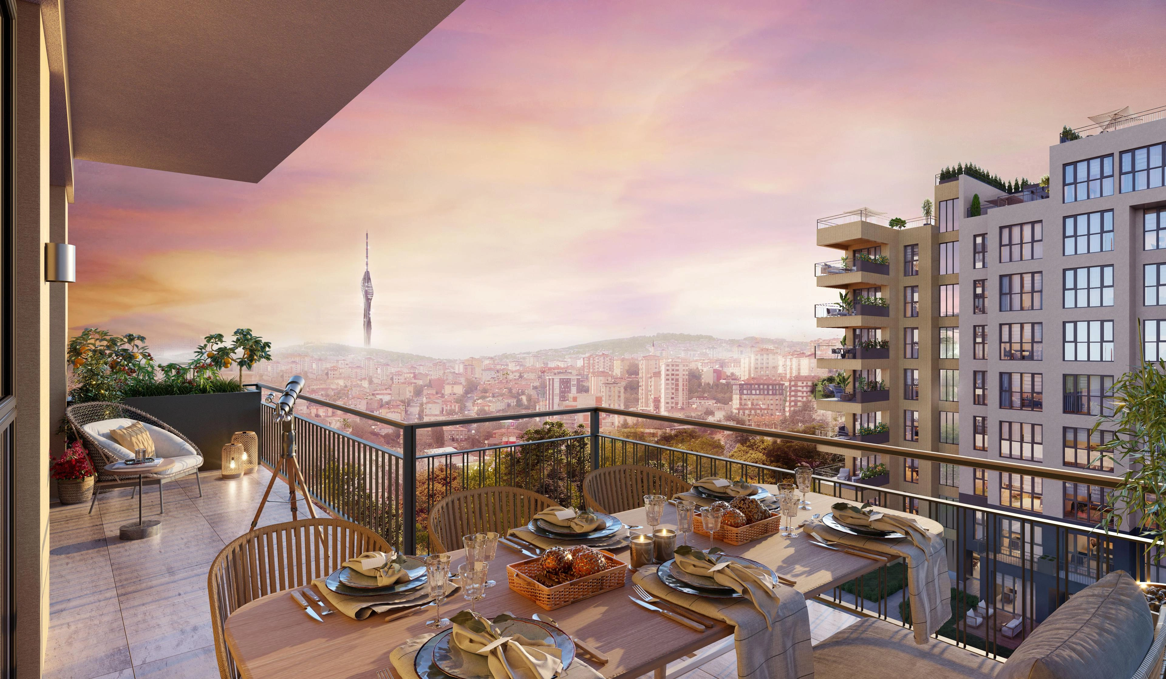 Appartements dans un complexe résidentiel moderne à Istanbul, Turquie