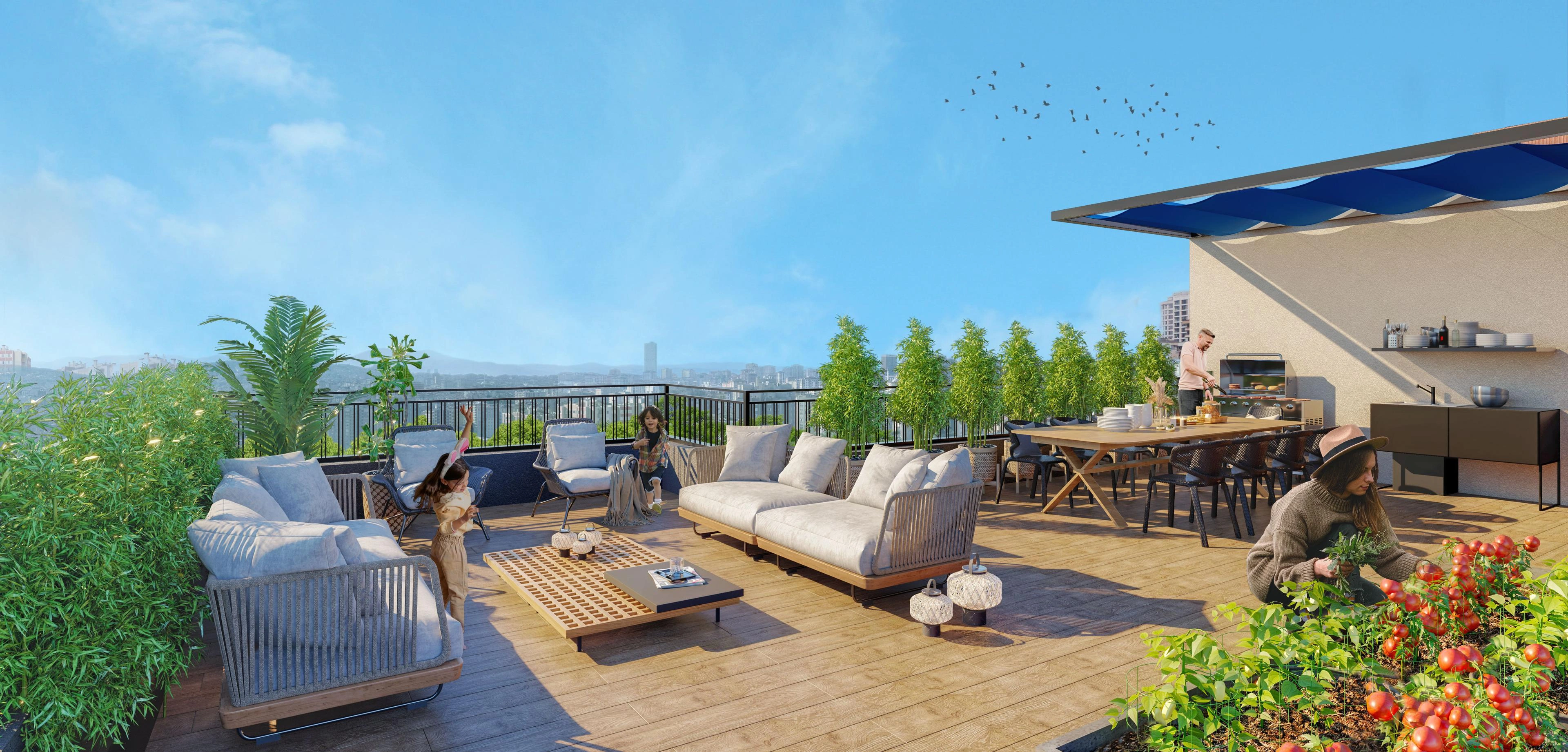 Appartements dans un complexe résidentiel moderne à Istanbul, Turquie