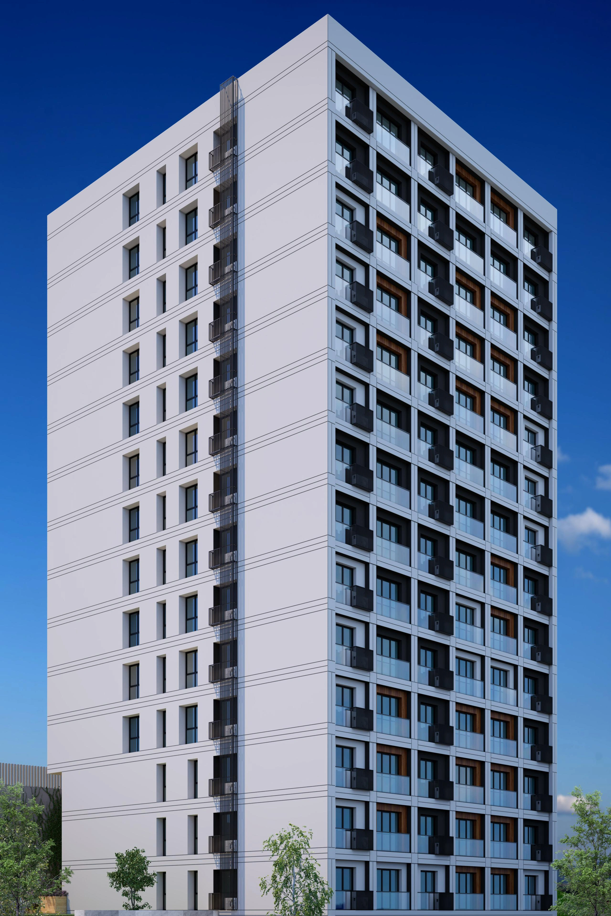 Apartments in a residential complex in central Istanbul, Turkiye