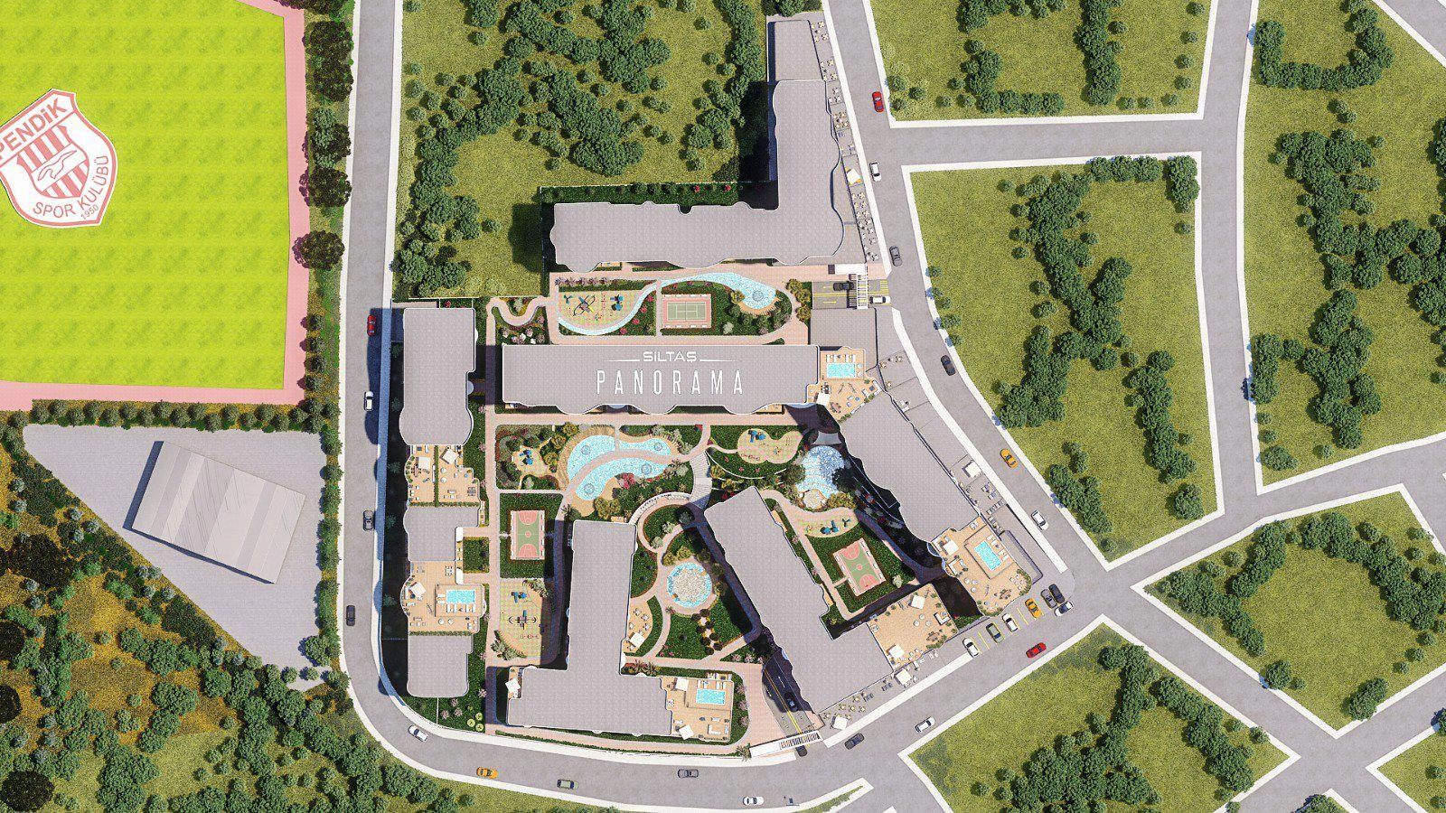 Apartments in a modern residential complex in Pendik, Istanbul, Turkiye