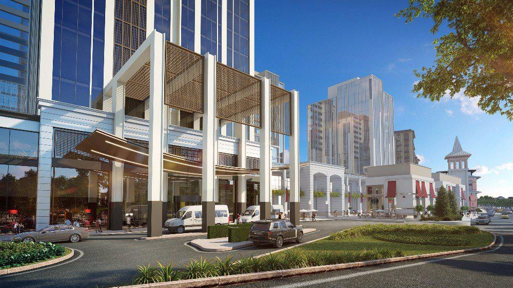 آپارتمانها در یک مجتمع مسکونی مدرن در بیاوغلو، استانبول، ترکیه