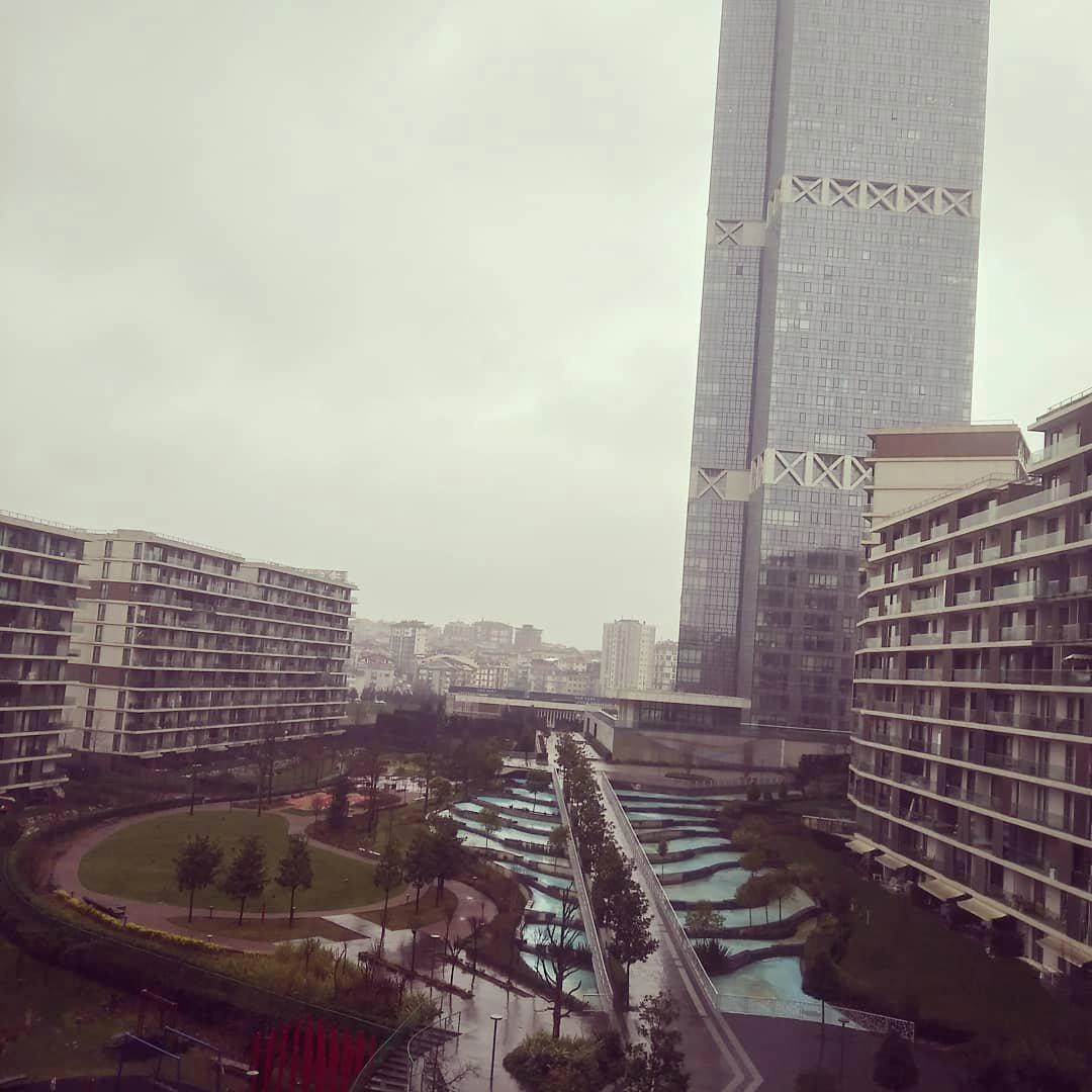 Apartments in a residential complex near Çamlıca Tower in Umraniye, Istanbul, Turkey