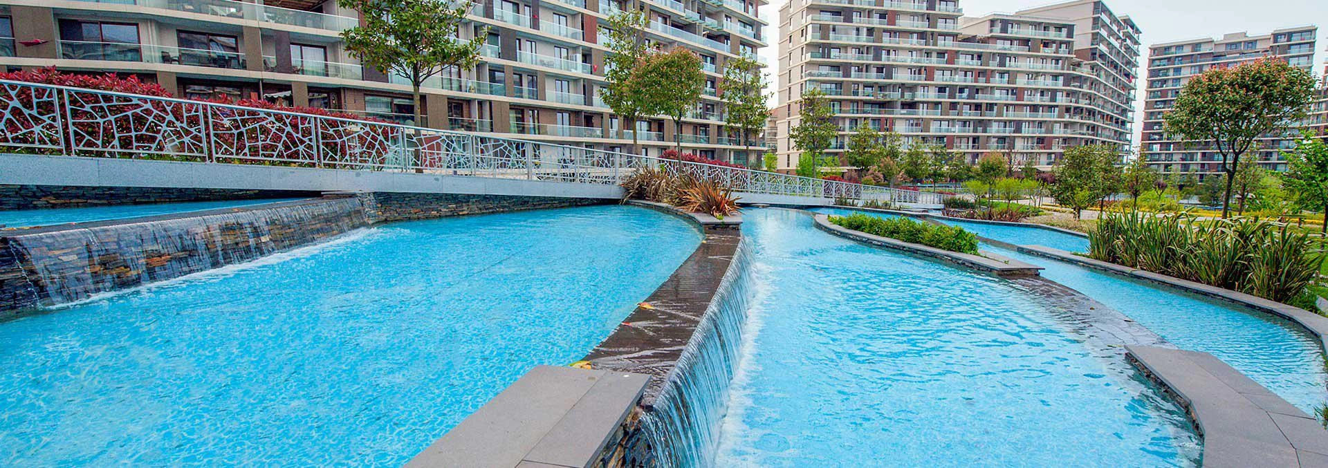 Apartments in a residential complex near Çamlıca Tower in Umraniye, Istanbul, Turkey